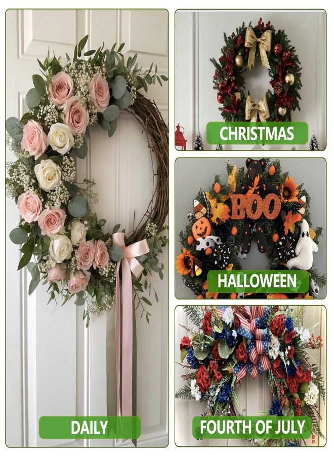 TNDCKP Suction Cup Hooks for Wreaths for Glass，twist suction cup hooks, No Damage Wreath Hanger for Glass Doors, Magnetic Door Hooks for Wreaths, Wreath Hanger Suction Cup for Front Door (Walnut, 4-Pack) - Image 2